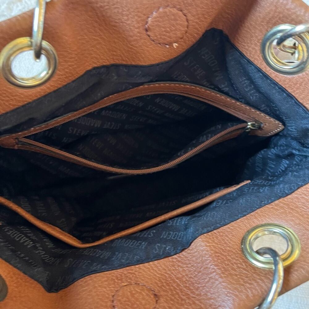 Steve Madden cognac small handbag - Picture 6 of 11